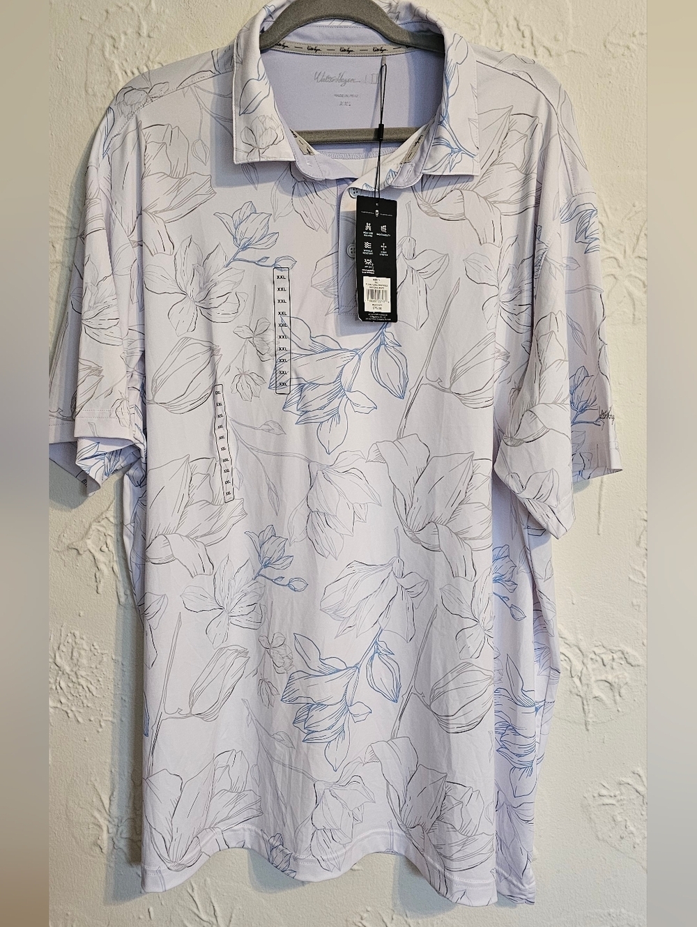 NWT Men's Short Sleeve Button Polo Golf Walter Hagen XXL